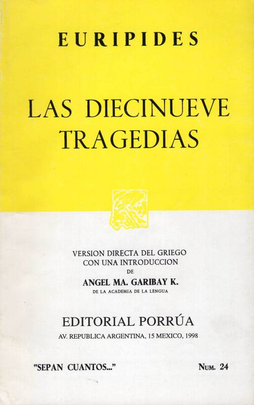  Eurípides - Las diecinueve tragedias